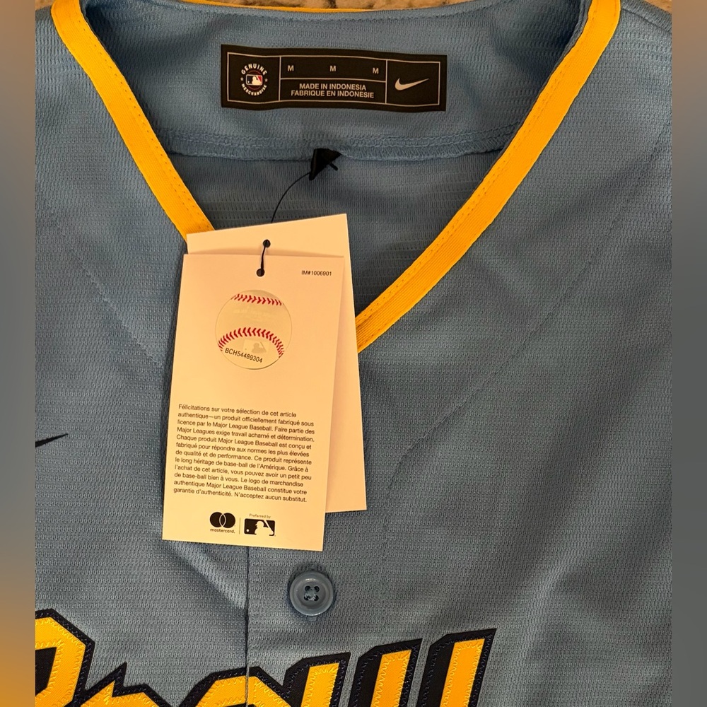 Nike Authentic Milwaukee Brewers City Connect Christian Yelich Jersey Men’s M - Picture 5 of 8